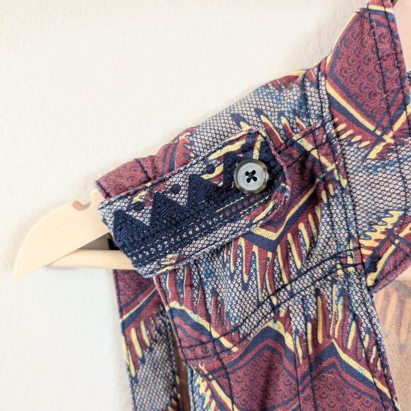 Anthropologie Elevenses Geo Print Safari Vest with Belt - Diamond Motif‎ - M - Picture 10 of 15